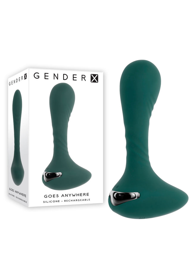 Gender X GOES ANYWHERE - Green 12.4 cm USB Rechargeable Vibrator