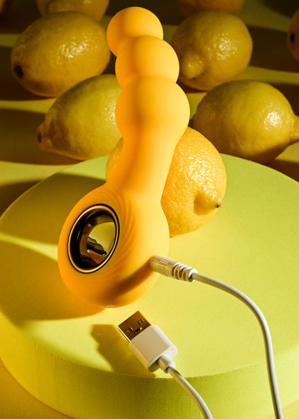 Gender X BUMBLE - Yellow 14.9 cm USB Rechargeable Butt Plug