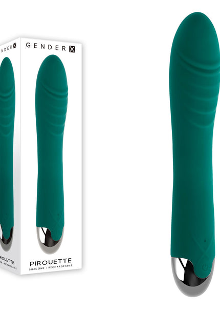 Gender X PIROUETTE - Green 20.6 cm USB Rechargeable Vibrator