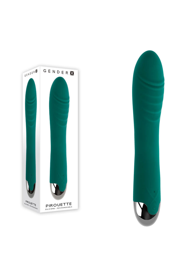 Gender X PIROUETTE - Green 20.6 cm USB Rechargeable Vibrator