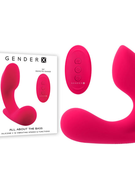 Gender X ALL ABOUT THE BASS - Pink USB Rechargeable Wearable Vibrator with Wireless Remote