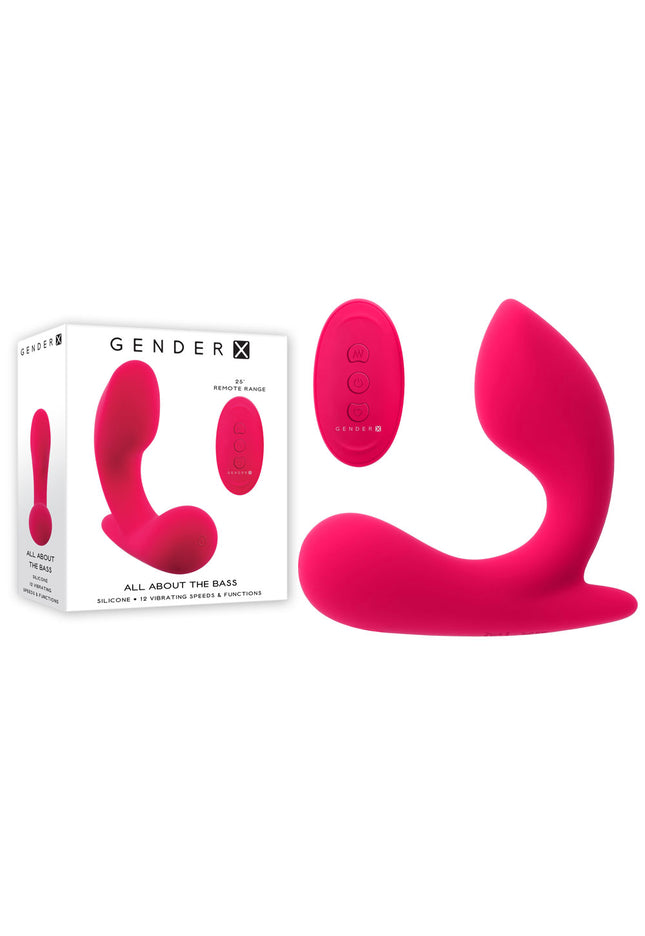 Gender X ALL ABOUT THE BASS - Pink USB Rechargeable Wearable Vibrator with Wireless Remote