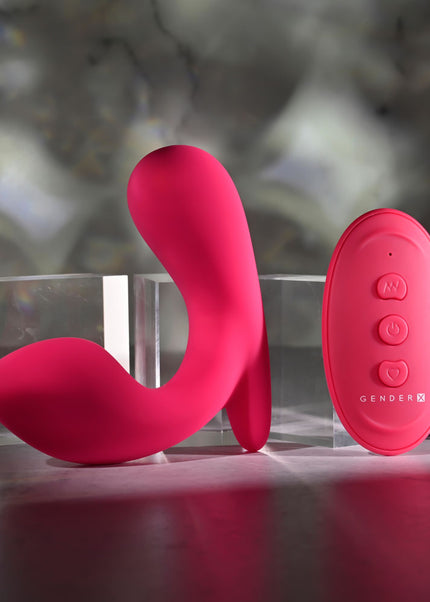 Gender X ALL ABOUT THE BASS - Pink USB Rechargeable Wearable Vibrator with Wireless Remote