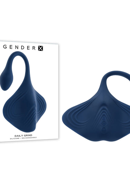 Gender X DAILY GRIND - Blue USB Rechargeable Grinding Pad with Anal Plug