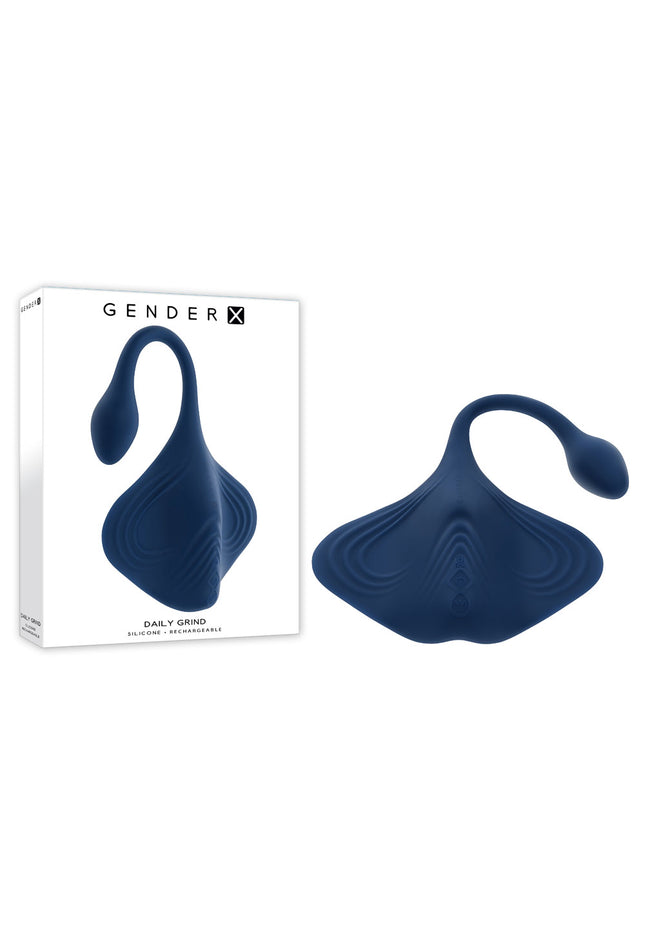 Gender X DAILY GRIND - Blue USB Rechargeable Grinding Pad with Anal Plug