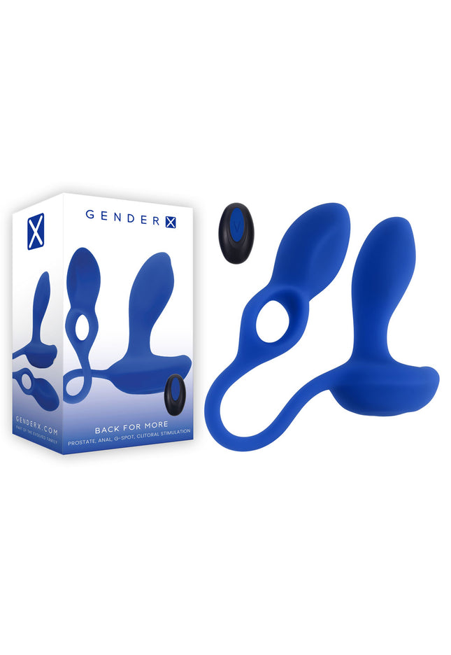 Gender X BACK FOR MORE - Dual USB Rechargeable Dual Stimulator with Wireless Remote