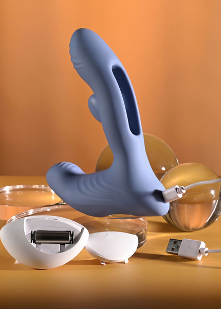 Gender X FLAPJACK - Blue USB Rechargeable Flapping Vibrator