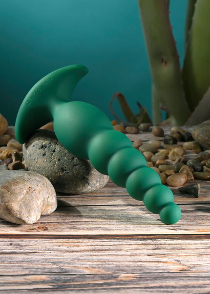 Gender X THE RATTLER - Green 17 cm USB Rechargeable Vibrating and Twirling Anal Plug