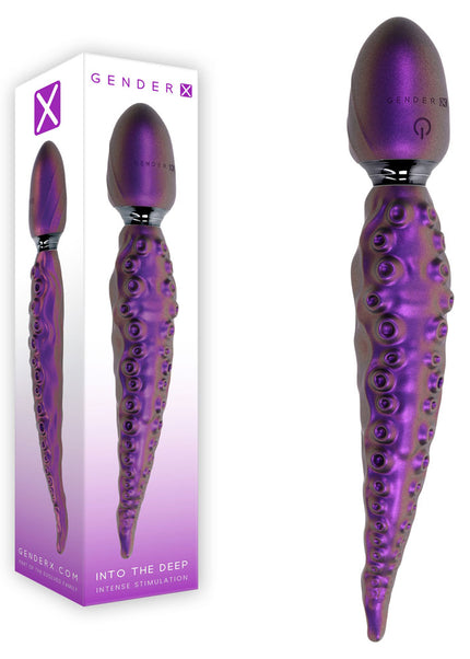 Gender X INTO THE DEEP - Purple 21.7 cm USB Rechargeable Tentacle Fantasy Massage Wand