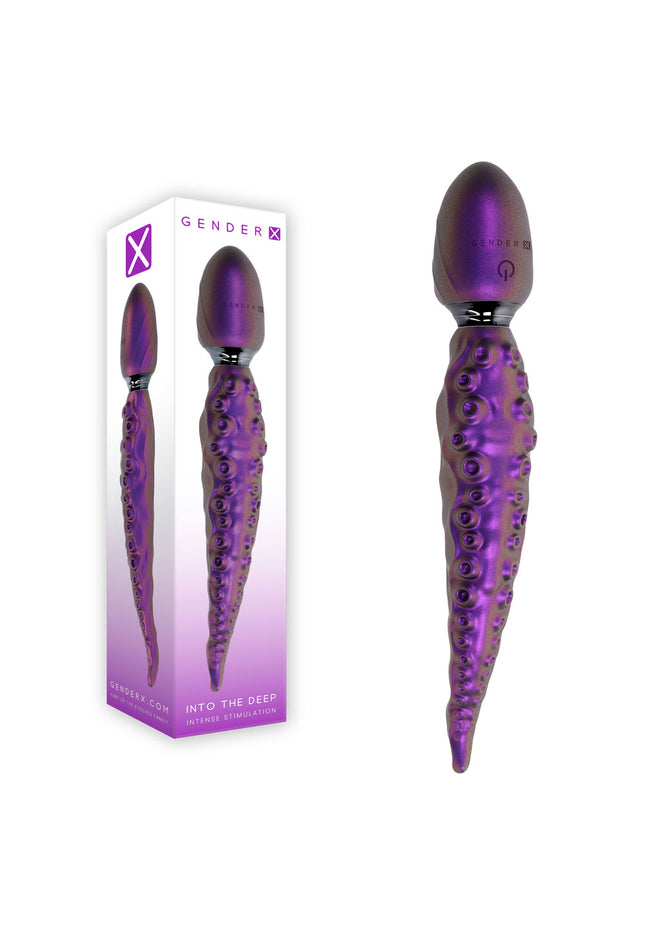 Gender X INTO THE DEEP - Purple 21.7 cm USB Rechargeable Tentacle Fantasy Massage Wand