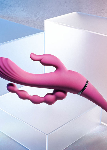 Gender X FOUR BY FOUR - Pink 27.5 cm USB Rechargeable Multi Vibrator