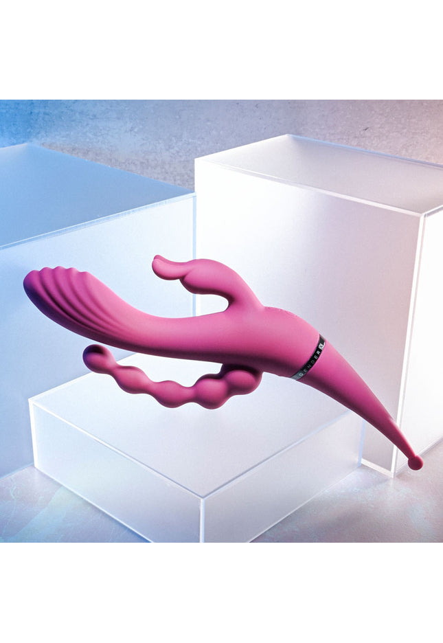 Gender X FOUR BY FOUR - Pink 27.5 cm USB Rechargeable Multi Vibrator