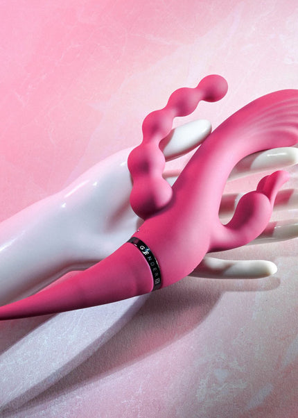 Gender X FOUR BY FOUR - Pink 27.5 cm USB Rechargeable Multi Vibrator