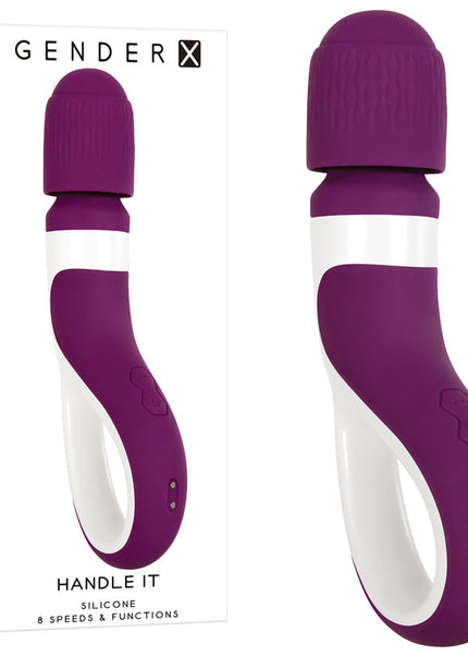 Gender X HANDLE IT - Purple/White USB Rechargeable Massager Wand
