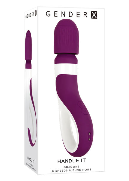 Gender X HANDLE IT - Purple/White USB Rechargeable Massager Wand