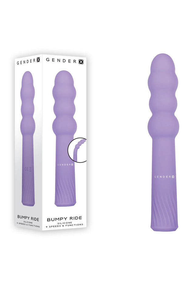 Gender X BUMPY RIDE - Purple 17.4 cm USB Rechargeable Vibrator