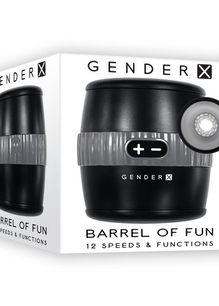 Gender X BARREL OF FUN - Black USB Rechargeable Stroker