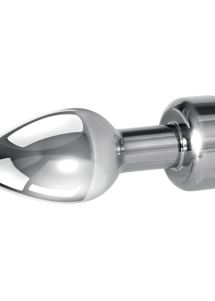 Gender X ROCKIN' METAL PLUG - Metallic 9.3 cm USB Rechargeable Butt Plug