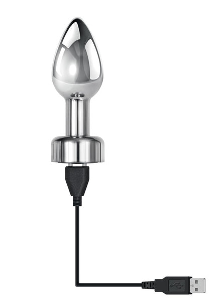 Gender X ROCKIN' METAL PLUG - Metallic 9.3 cm USB Rechargeable Butt Plug