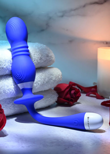 Gender X PLAY BALL - Blue 25 cm USB Rechargeable Thrusting & Vibrating Orbs