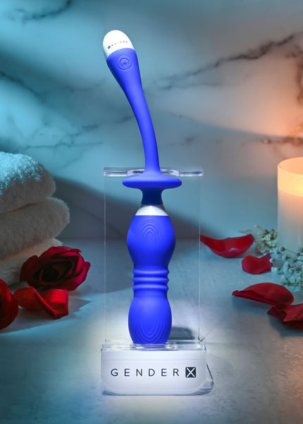 Gender X PLAY BALL - Blue 25 cm USB Rechargeable Thrusting & Vibrating Orbs