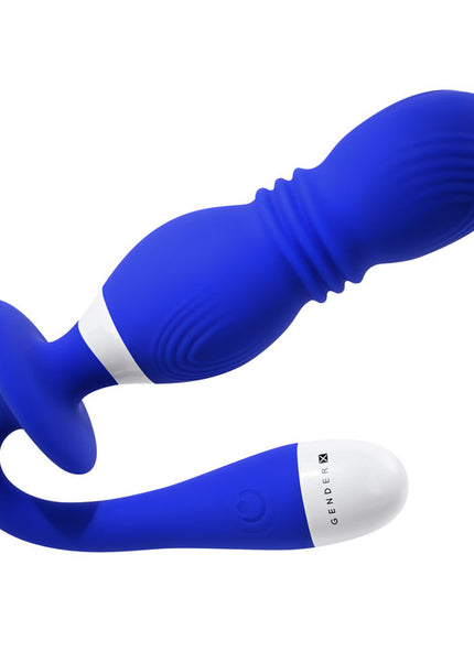 Gender X PLAY BALL - Blue 25 cm USB Rechargeable Thrusting & Vibrating Orbs