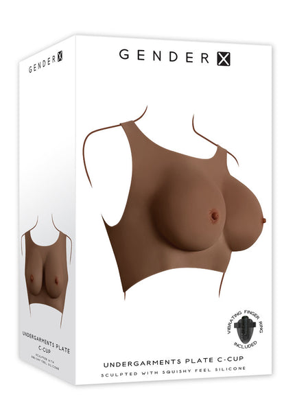 Gender X UNDERGARMENTS - PLATE C-CUP - Dark - Brown Wearable Breasts - C-Cup Size