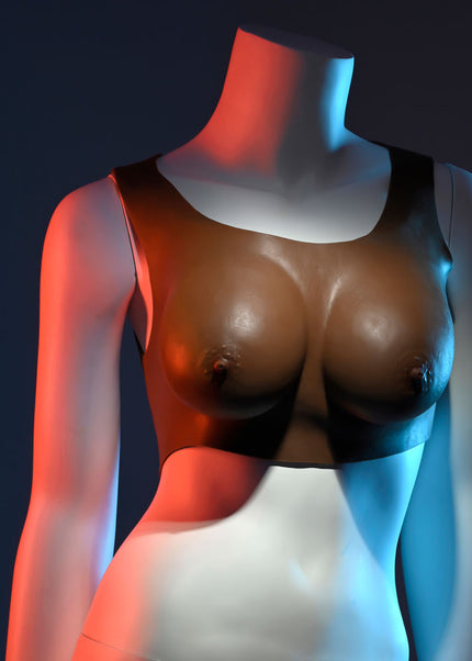 Gender X UNDERGARMENTS - PLATE C-CUP - Dark - Brown Wearable Breasts - C-Cup Size