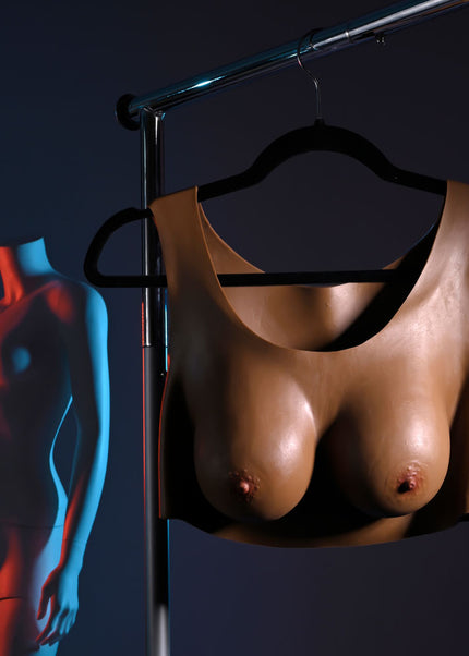 Gender X UNDERGARMENTS - PLATE C-CUP - Dark - Brown Wearable Breasts - C-Cup Size