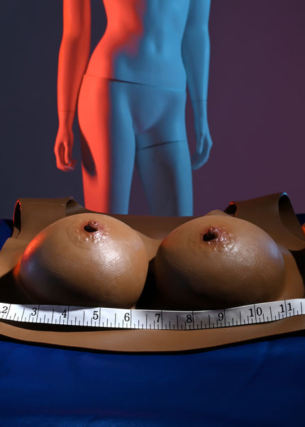 Gender X UNDERGARMENTS - PLATE C-CUP - Dark - Brown Wearable Breasts - C-Cup Size