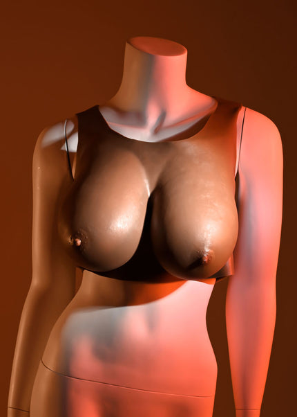 Gender X UNDERGARMENTS - PLATE E-CUP - Dark - Brown Wearable Breasts - E-Cup Size