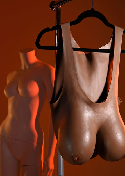 Gender X UNDERGARMENTS - PLATE E-CUP - Dark - Brown Wearable Breasts - E-Cup Size