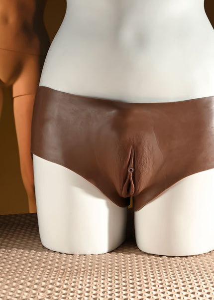 Gender X UNDERGARMENTS - BRIEFS - Dark - Brown Wearable Vagina Briefs