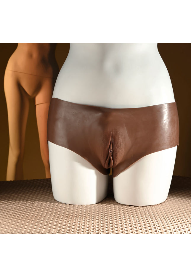 Gender X UNDERGARMENTS - BRIEFS - Dark - Brown Wearable Vagina Briefs