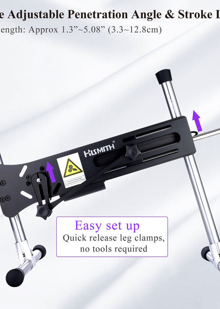 Hismith Premium 3.0 Sex Machine - Black - Black Mains Powered Sex Machine with App Control and Remote