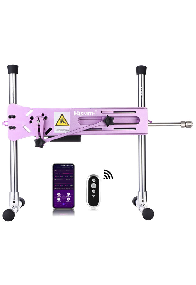 Hismith Premium 3.0 Sex Machine - Pink - Pink Mains Powered Sex Machine with App Control and Remote