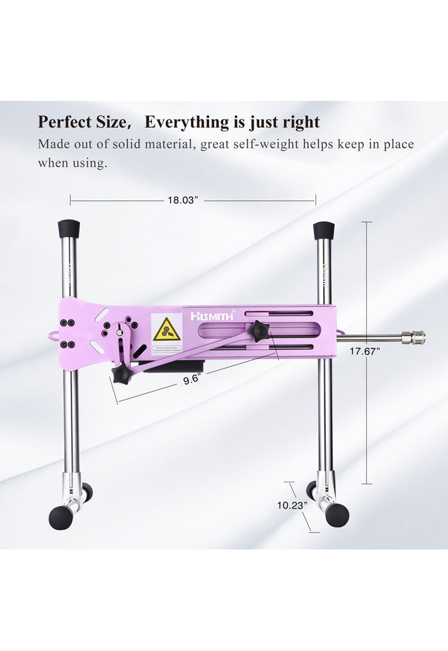 Hismith Premium 3.0 Sex Machine - Pink - Pink Mains Powered Sex Machine with App Control and Remote