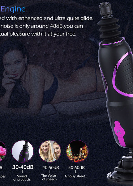 Hismith Pro Traveler 2.0 - Mains Powered Portable Sex Machine with App Control and Remote