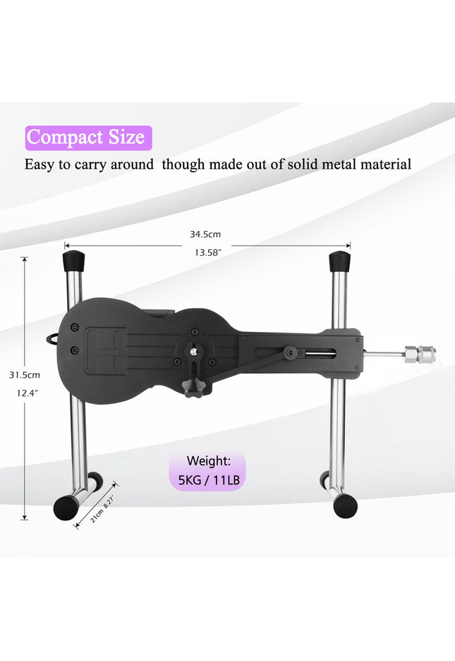 Hismith Mini Pro - Black Mains Powered Sex Machine with App Control and Remote