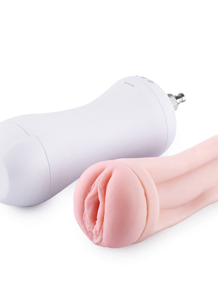 Hismith Vibrating Vagina Stroker Machine Attachment - USB Rechargeable Vibrating Vagina Stroker for Hismith Sex Machines