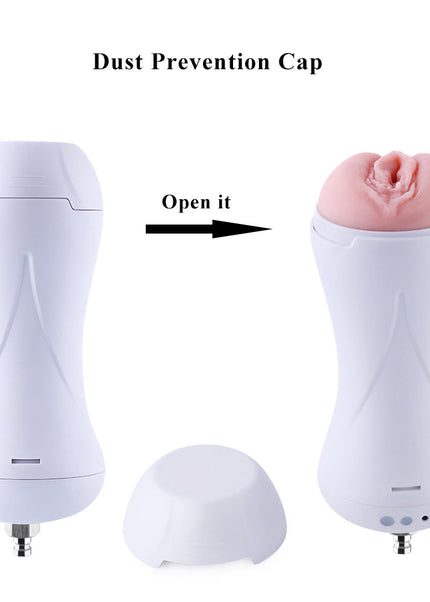 Hismith Vibrating Vagina Stroker Machine Attachment - USB Rechargeable Vibrating Vagina Stroker for Hismith Sex Machines