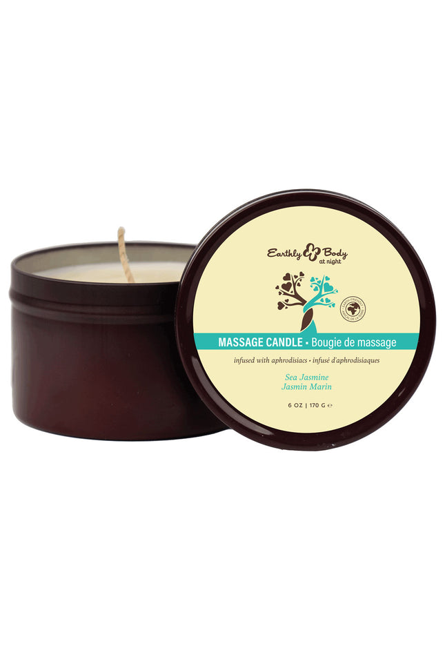EB Aphrodisiac Massage Candle - Sea Jasmine - Sea Jasmine Scented Massage Candle - 170 g