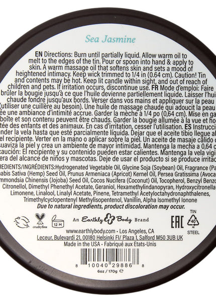 EB Aphrodisiac Massage Candle - Sea Jasmine - Sea Jasmine Scented Massage Candle - 170 g