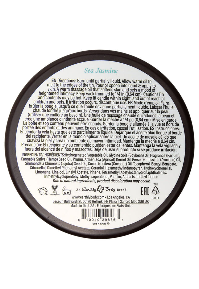 EB Aphrodisiac Massage Candle - Sea Jasmine - Sea Jasmine Scented Massage Candle - 170 g