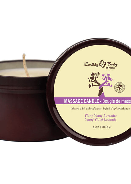 EB Aphrodisiac Massage Candle - Ylang Ylang Lavender - Ylang Ylang Lavender Scented Massage Candle - 170 g