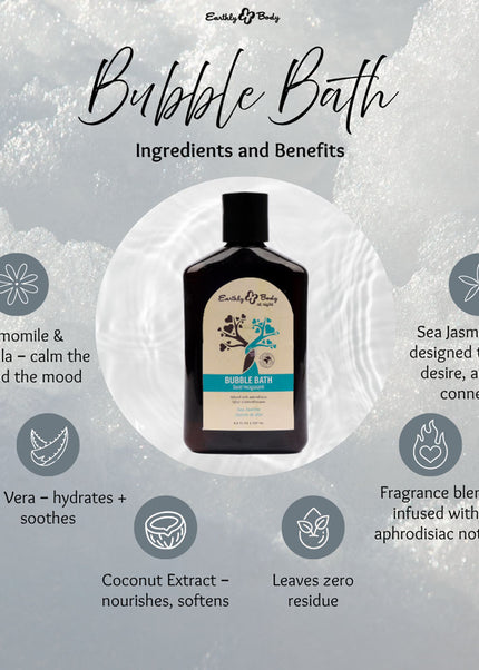 EB Hemp Seed Bubble Bath SEA JASMINE - 250 ml - Sea Jasmine Scented Bubble Bath  - 250 ml Bottle