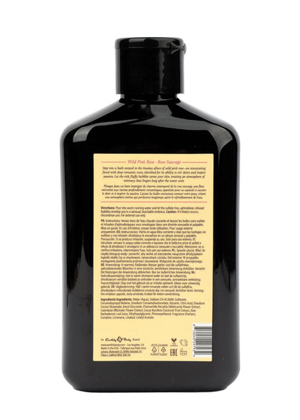 EB Hemp Seed Bubble Bath WILD PINK ROSE - 250 ml - Wild Pink Rose Scented Bubble Bath  - 250 ml Bottle