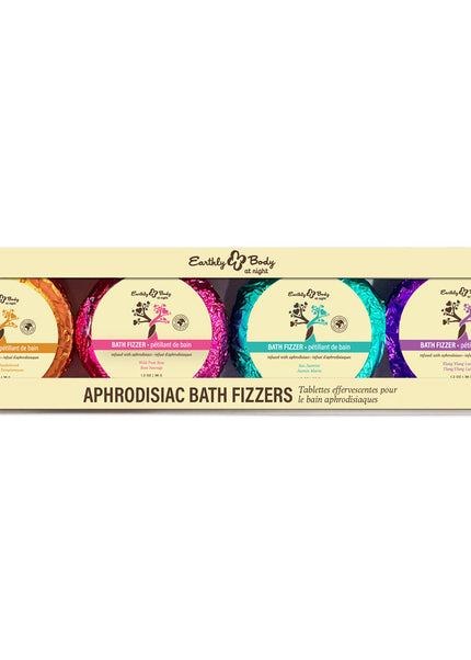 EB Aphrodisiac Bath Fizzers - Scented Bath Bombs - Set of 4 Scents