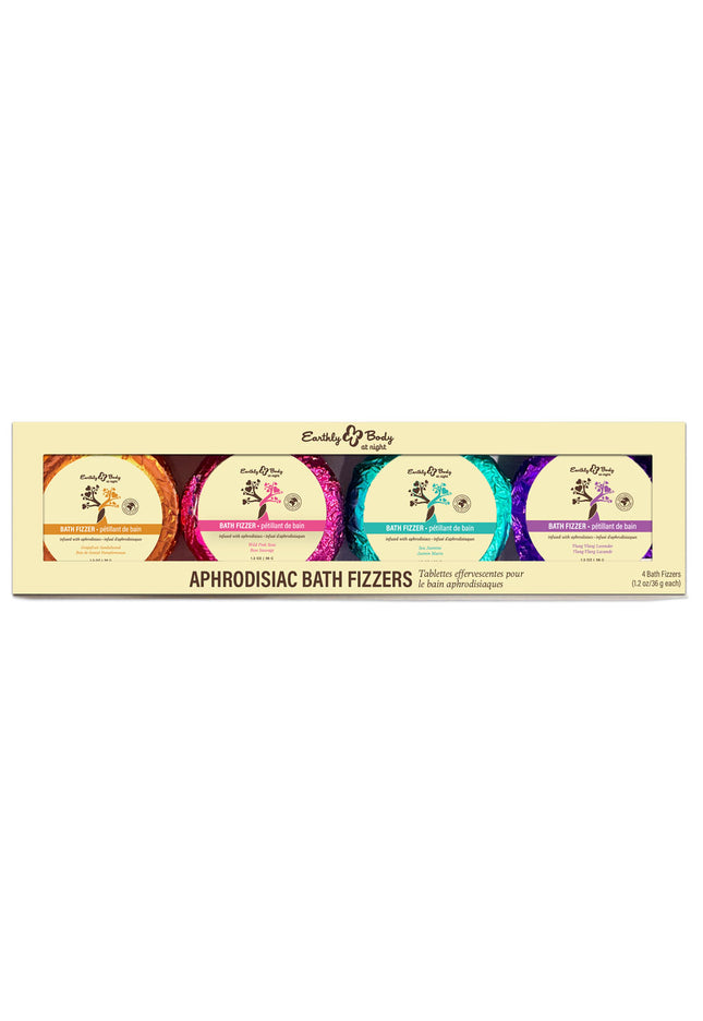 EB Aphrodisiac Bath Fizzers - Scented Bath Bombs - Set of 4 Scents
