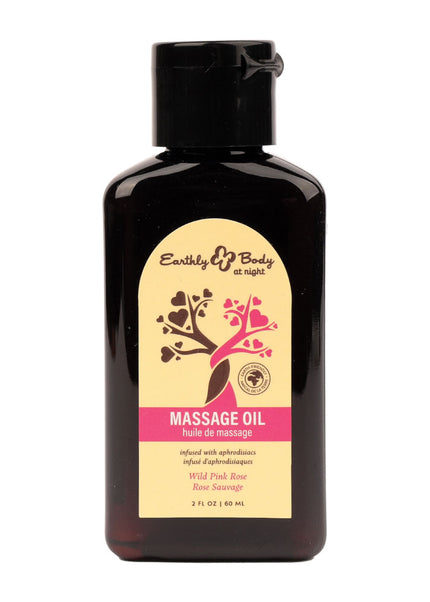 EB Hemp Seed Massage Oil WILD PINK ROSE - 60 ml - Wild Pink Rose Scented Massage Oil - 60 ml Bottle
